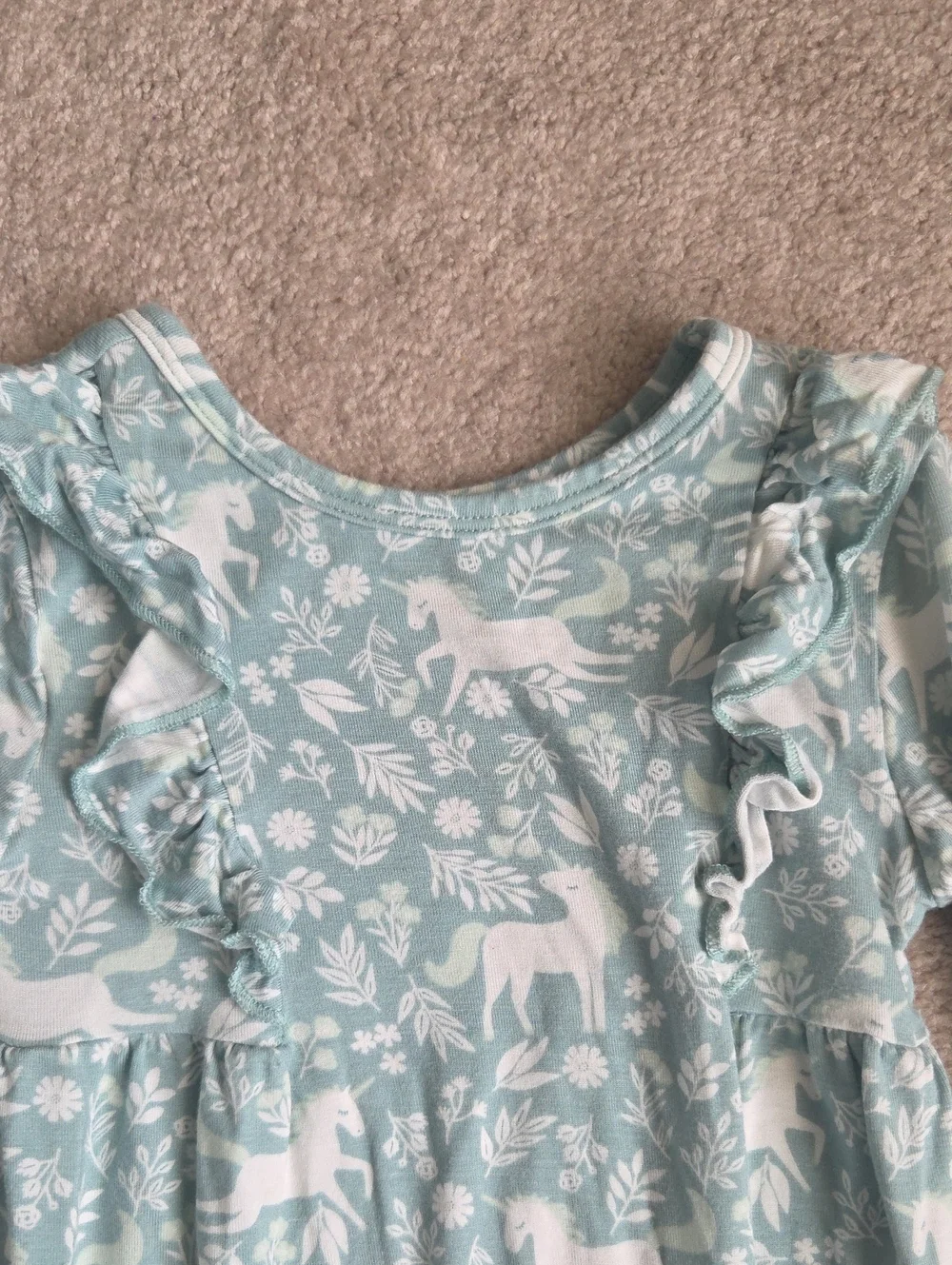 Little Sleepies Unicorn Garden Romper